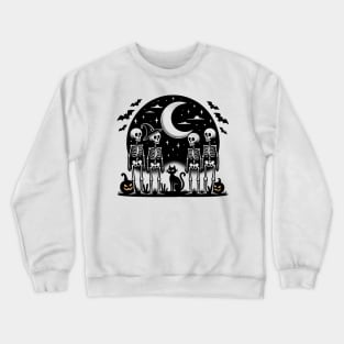 The Witching Hour - Skeletons, bats and cats! Crewneck Sweatshirt